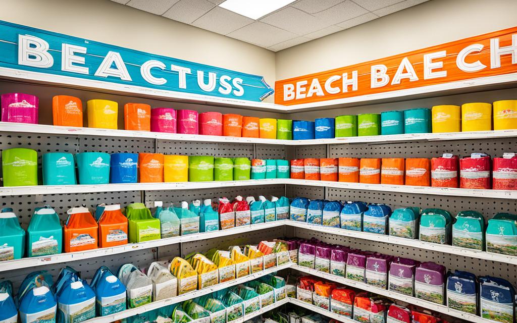 Beach supplies at Beach Mart