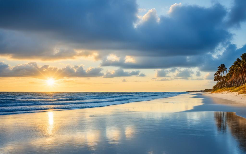 sandy barrier islands