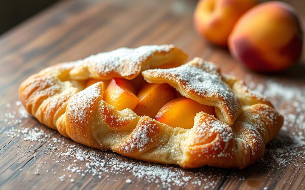 traditional french peach pastry