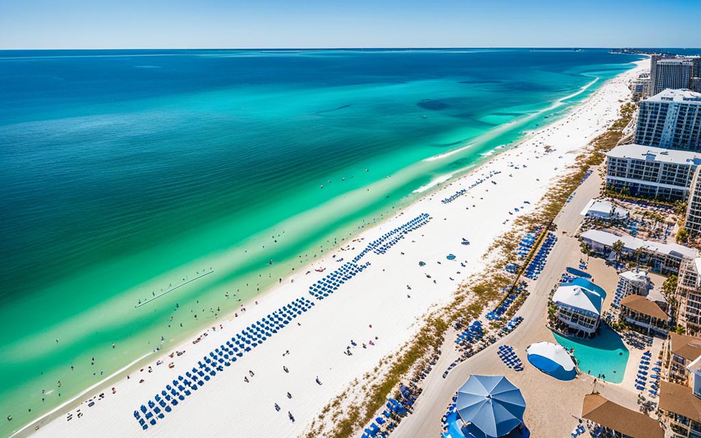 white sandy beaches