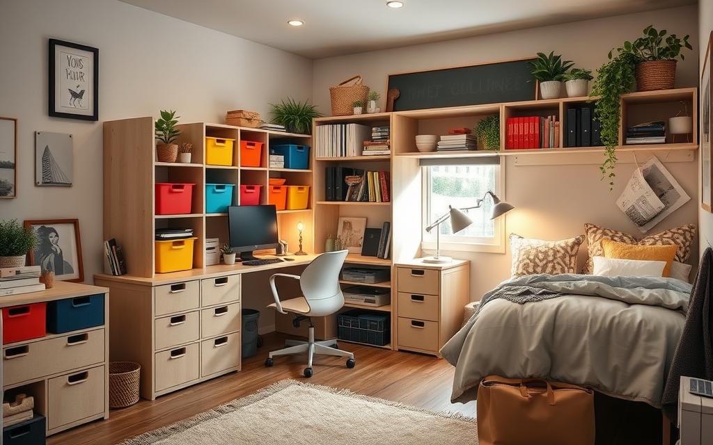 dorm room organization tips