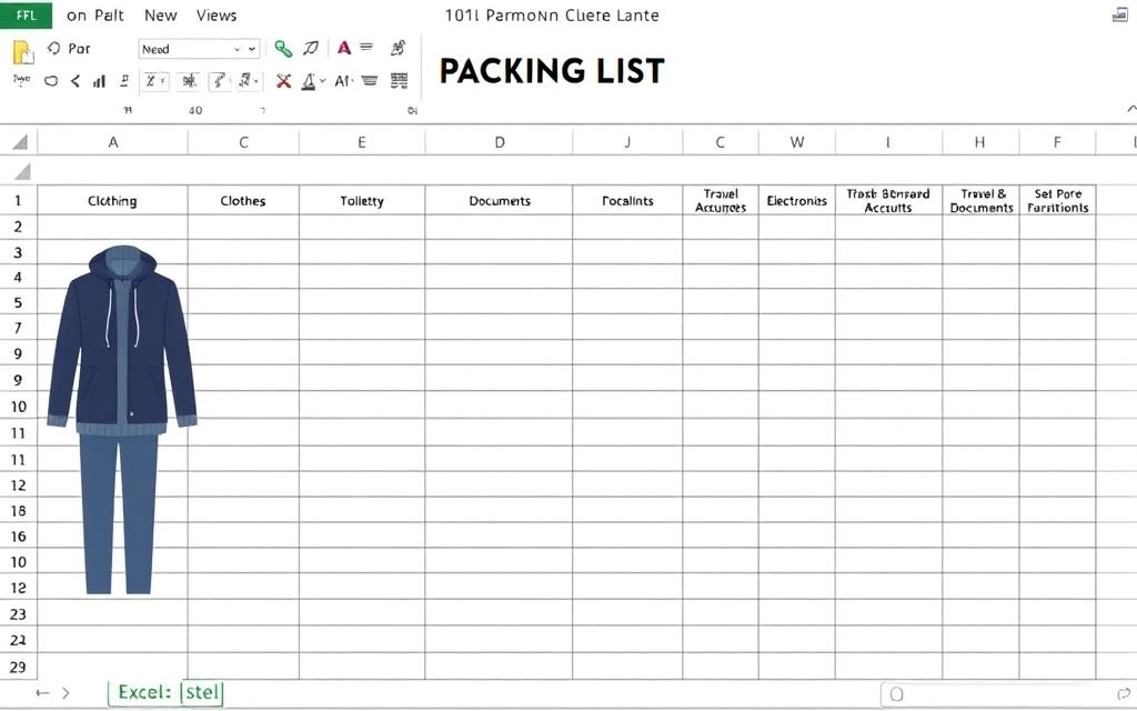 packing list template excel