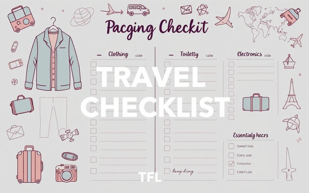 travel packing checklist template